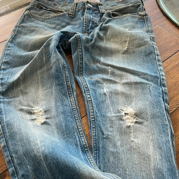 B by Bullhead Mens Slim Blue Denim Distressed jeans size 28 x 30 - Picture 16 of 16